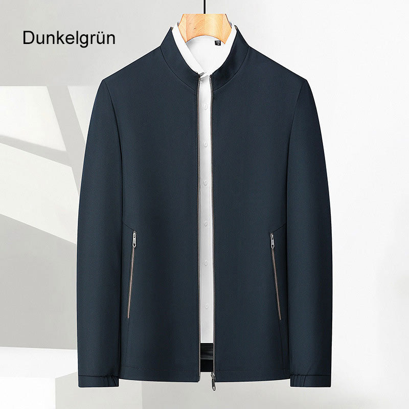 👑Fliwos® Herren Stehkragen Zipper Freizeitjacke