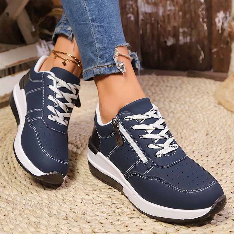 Lässige Damen-Plateau-Sneaker